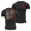 Red Blood Blue Collar® T-Shirt - Charcoal