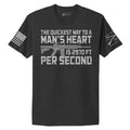 Women's Way To A Heart Boyfriend Fit T-Shirt - Charcoal