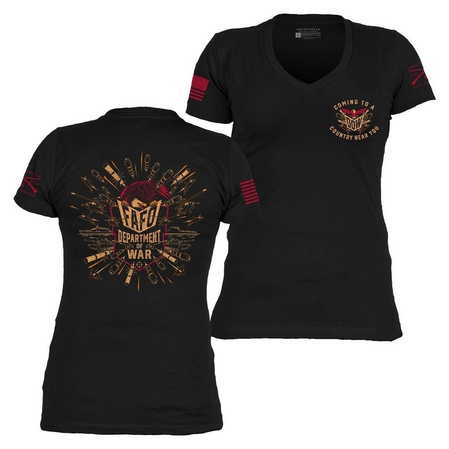 Women's Department Of War V-Neck - Black