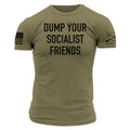 Dump Socialists T-Shirt - Military Green