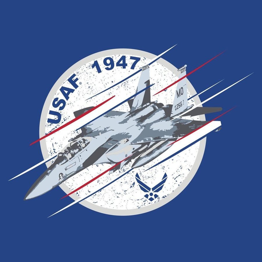 USAF - F-15 Fury T-Shirt - Royal