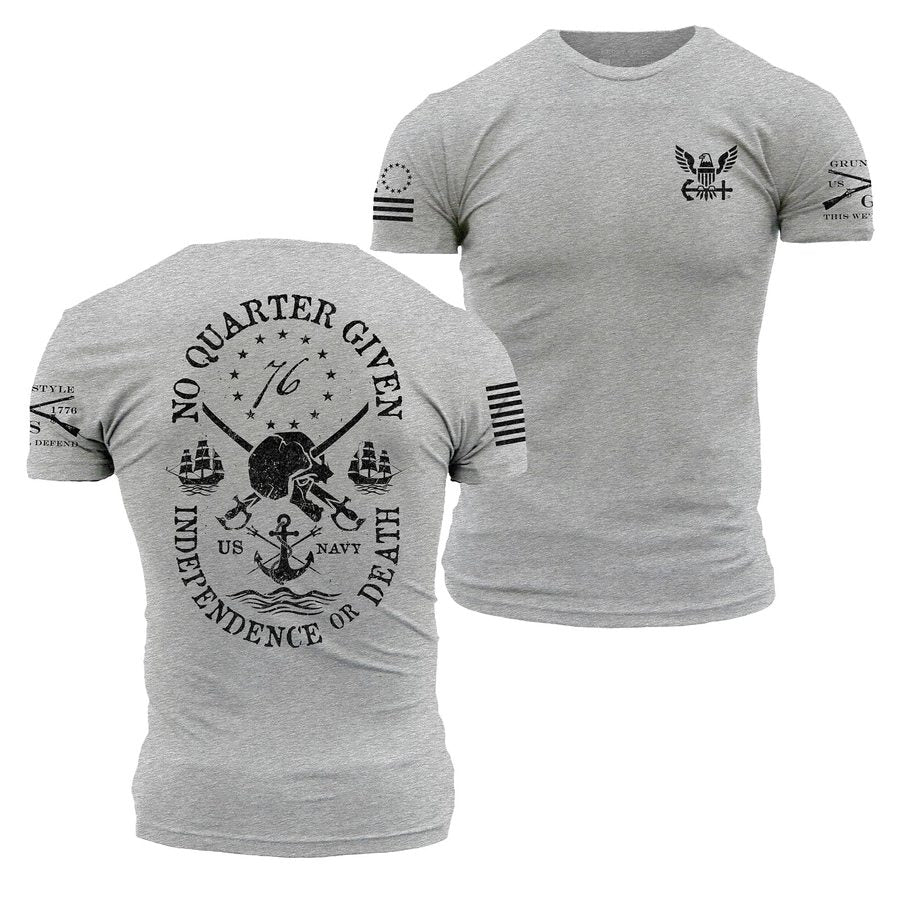 USN - No Quarter Given T-Shirt - Athletic Heather