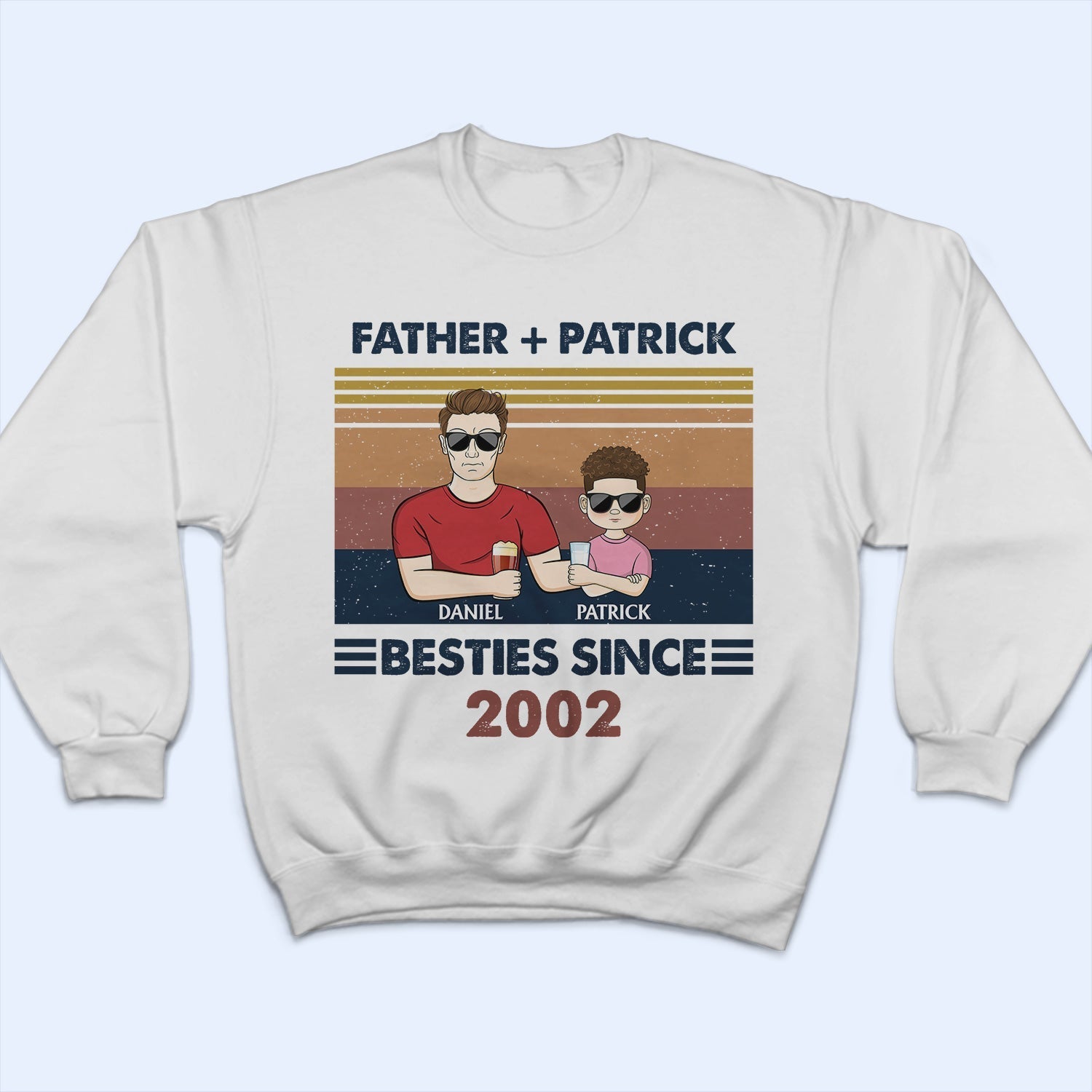 Grandpa Grandma & Grandkids Besties Since - Gift For Grandparents, Gift For Parents - Personalized T Shirt
