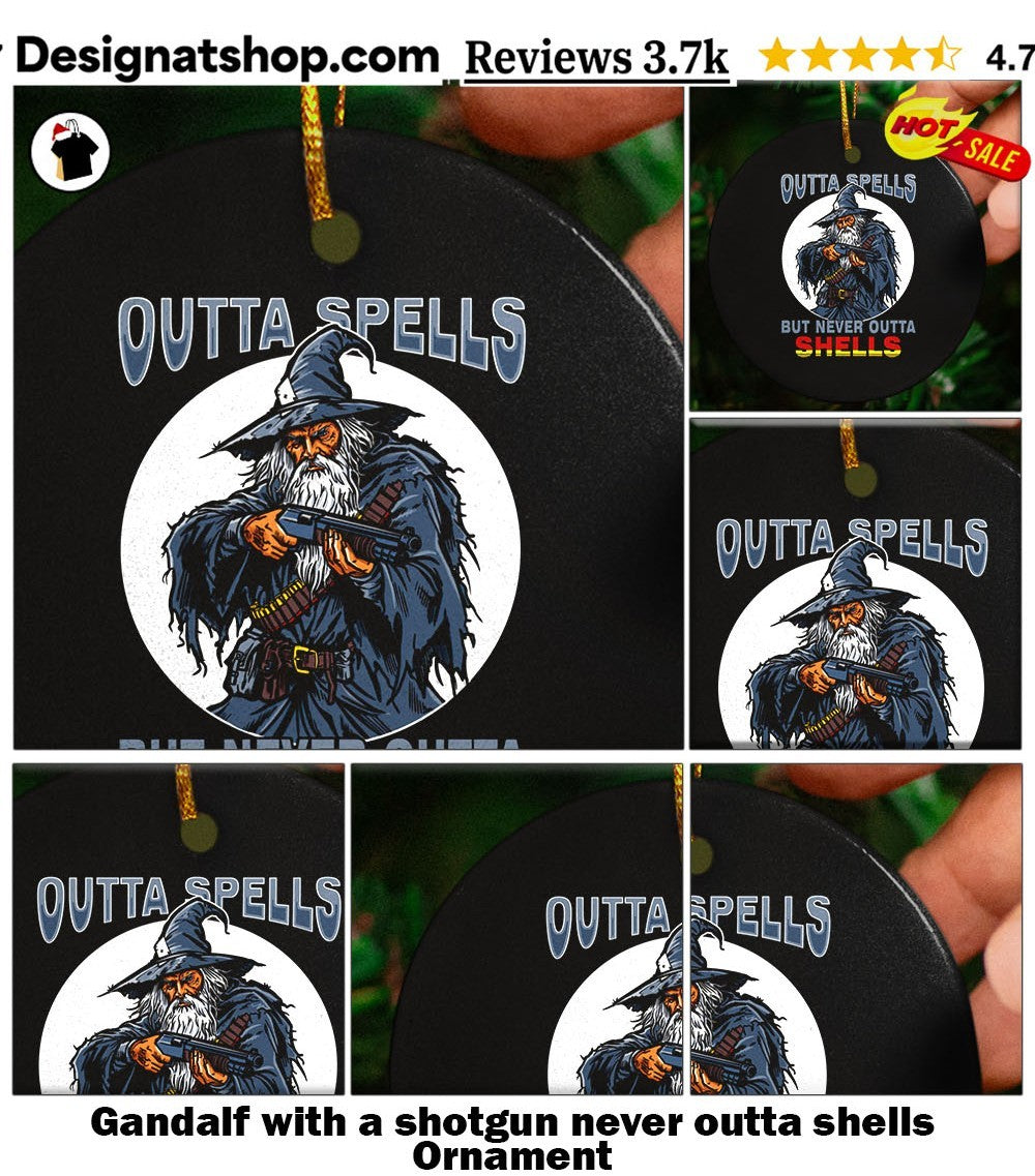 Gandalf with a shotgun never outta shells shirt