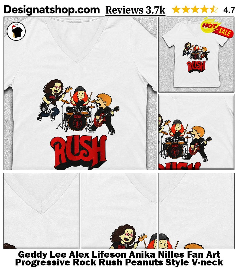 Geddy Lee Alex Lifeson Anika Nilles Fan Art Progressive Rock Rush Peanuts Style shirt