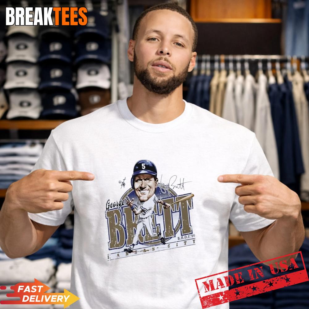 George Brett Kansas City Royals Baseball Bruce Stark Signature T-Shirt