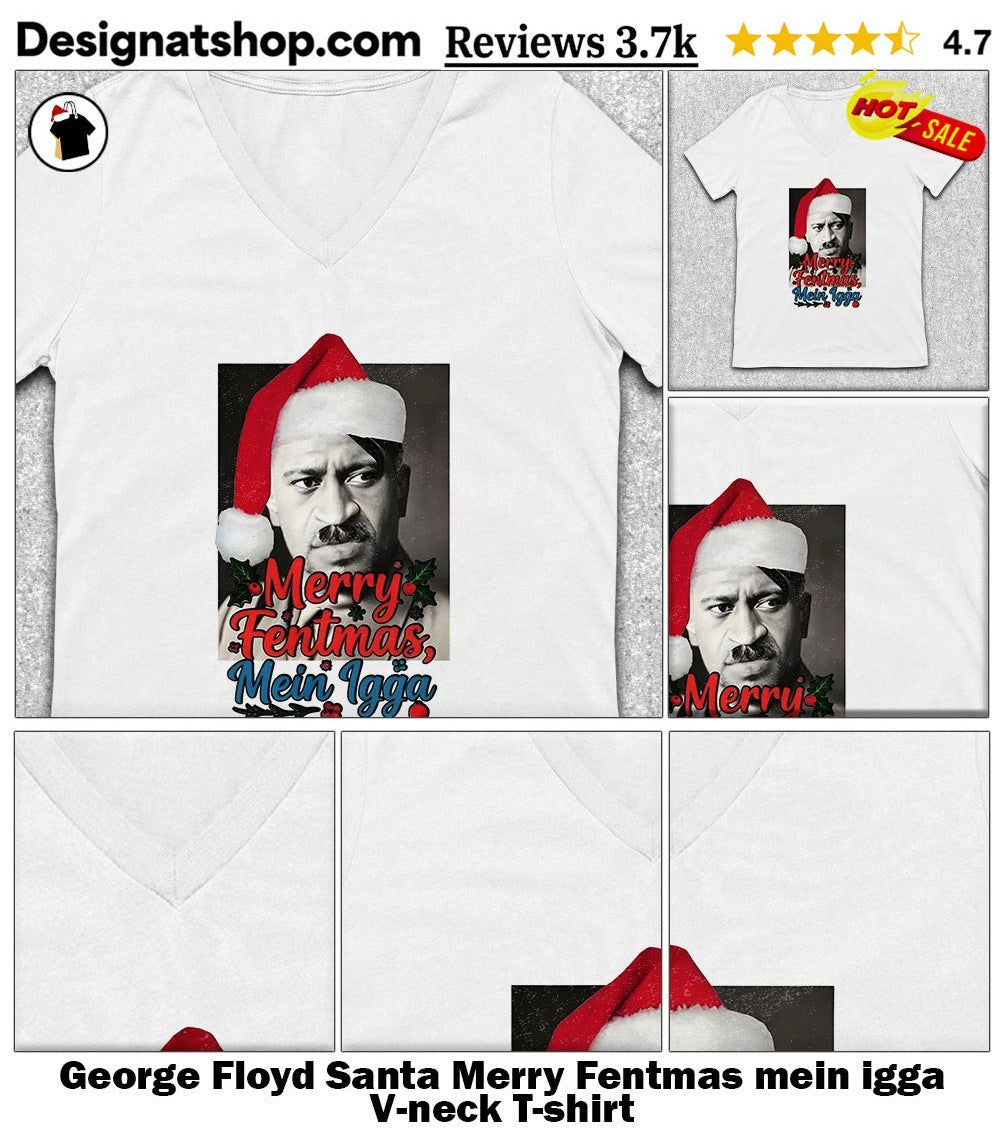 George Floyd Santa Merry Fentmas mein igga shirt