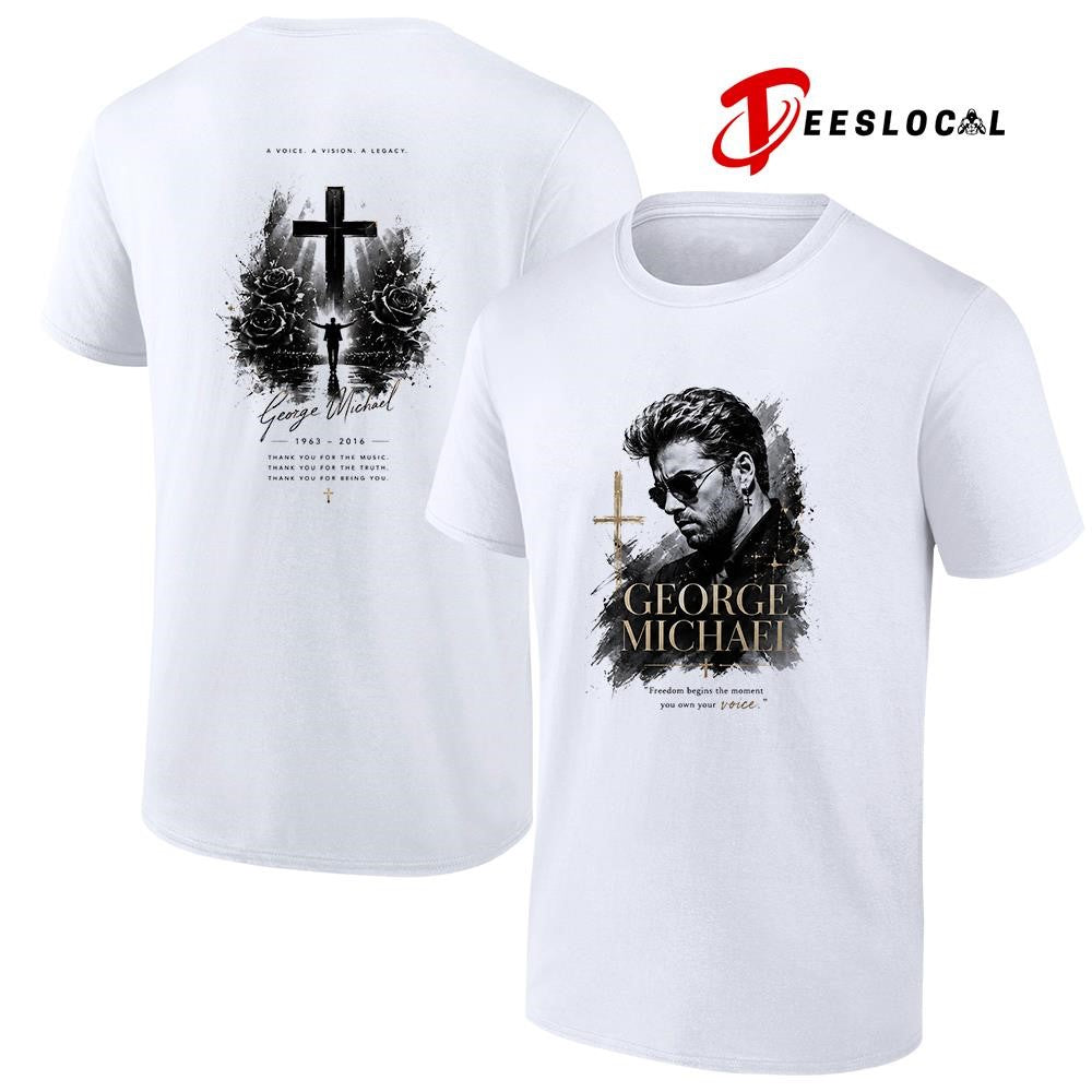 George Michael freedom begins the moment you own your voice shirt