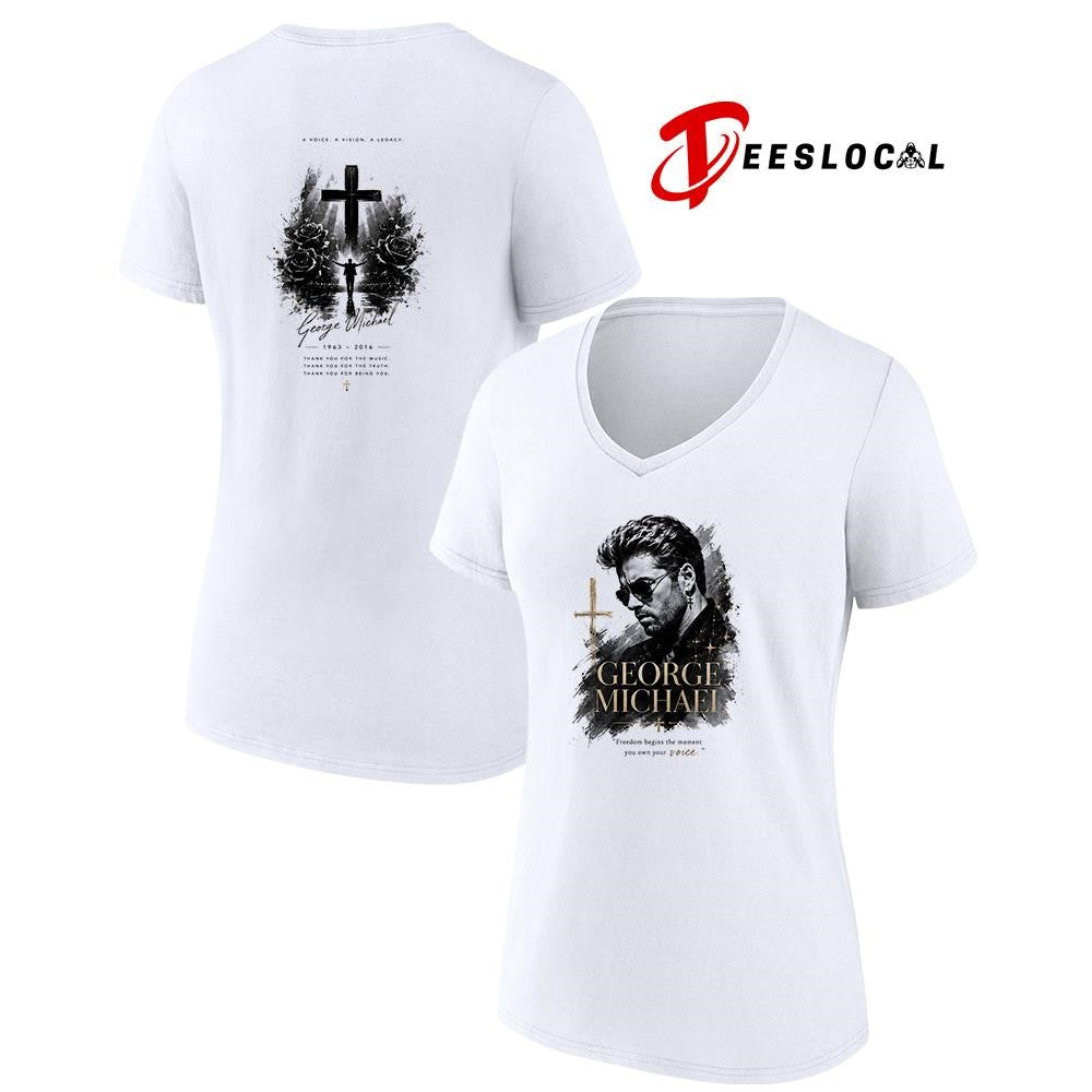 George Michael freedom begins the moment you own your voice shirt