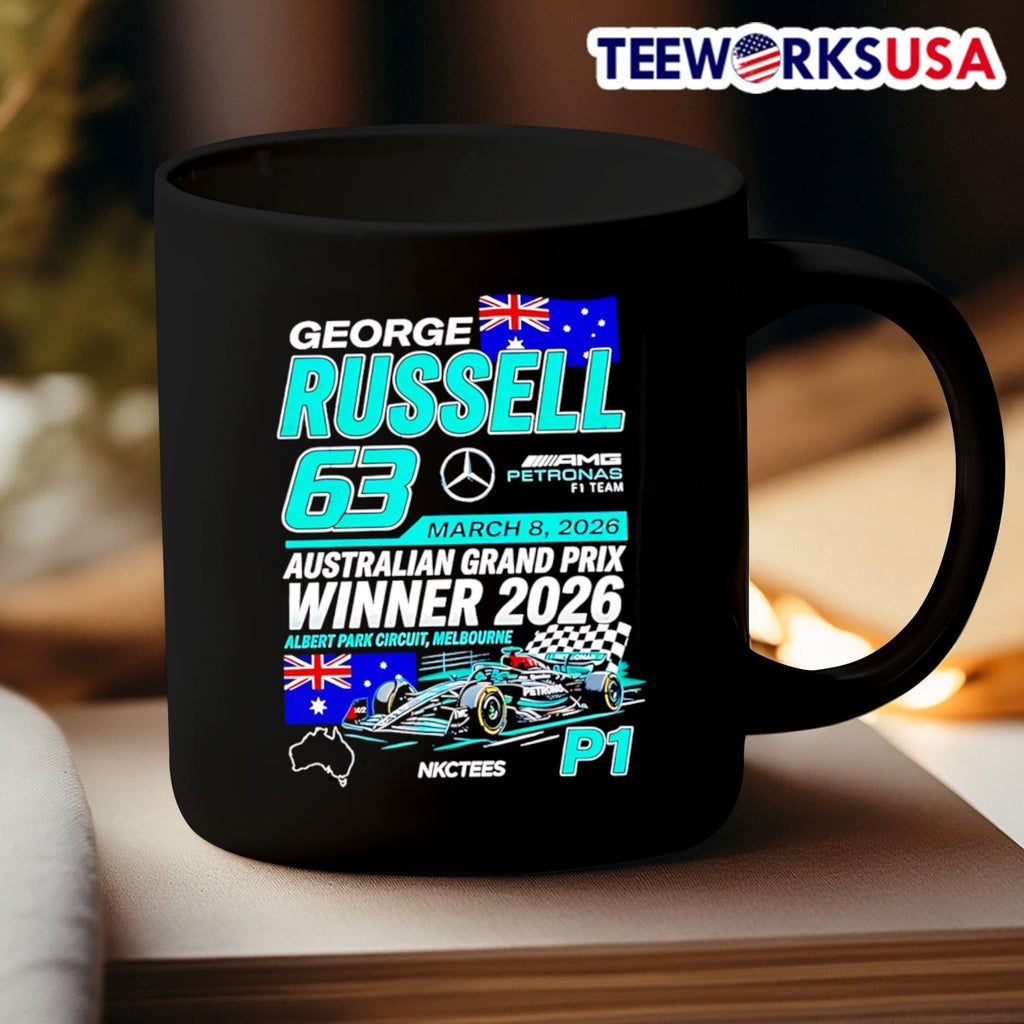 George Russell AMG Petronas F1 Team P1 Australian Grand Prix 2026 Champions Shirt