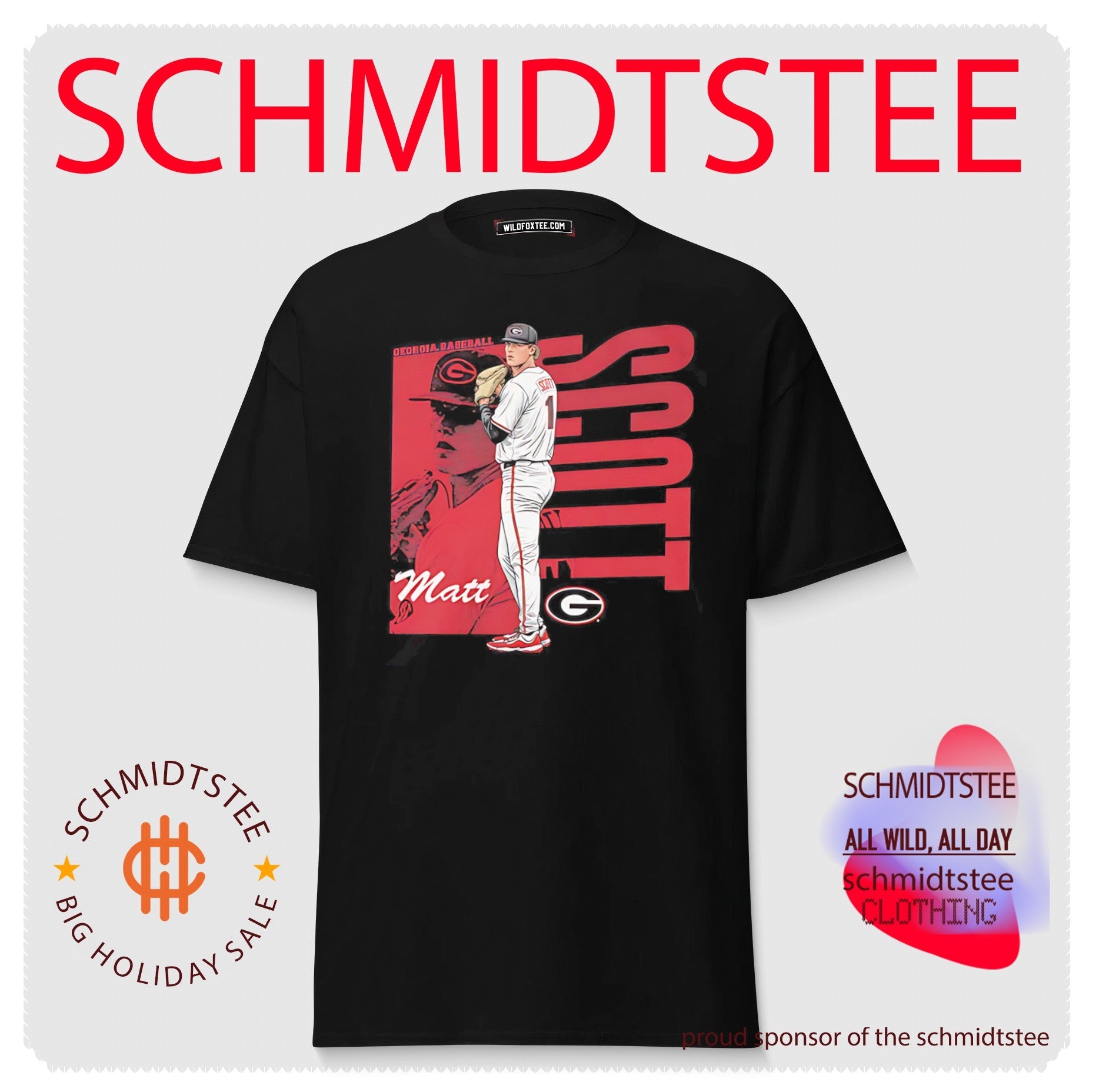Georgia Bulldogs Matt Scott posing vintage shirt