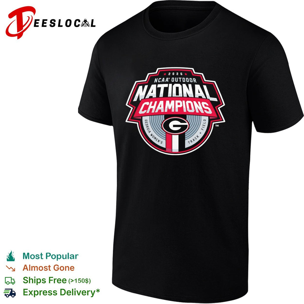Georgia Womens Track Field 2026 NCAA outdoor national champions logo shirt