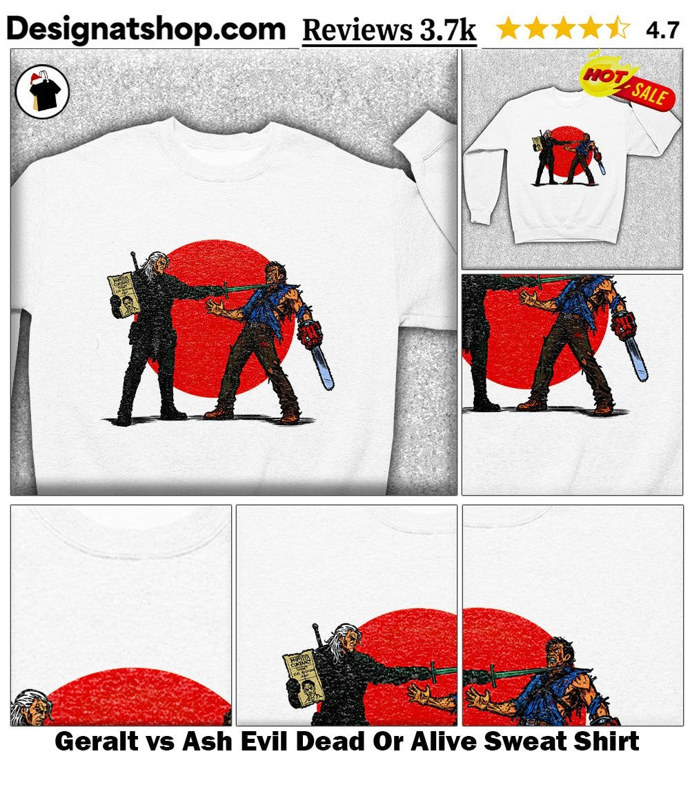 Geralt vs Ash Evil Dead Or Alive shirt