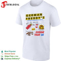 German Freddy cultural learnings of America food items cuisine tour 2026 shirt