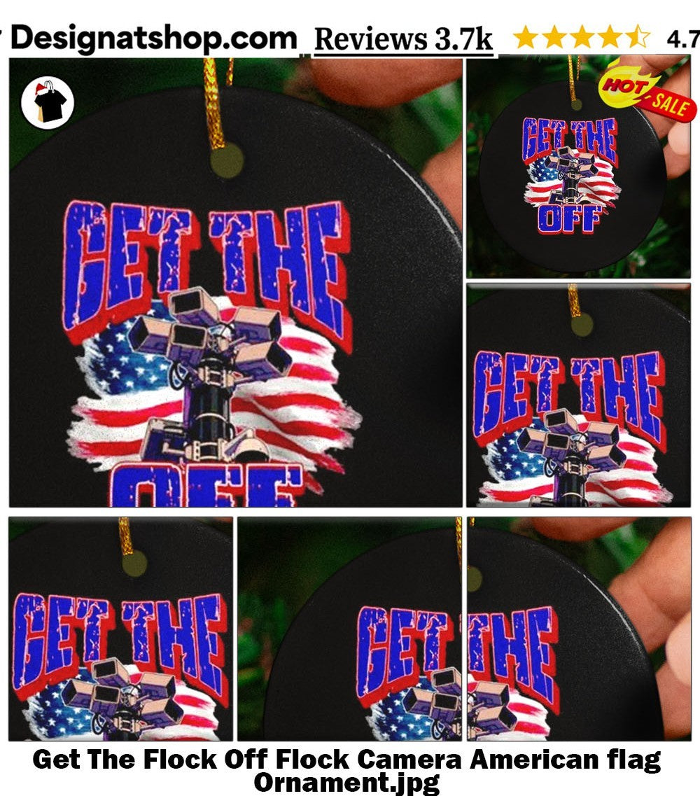 Get The Flock Off Flock Camera American flag shirt