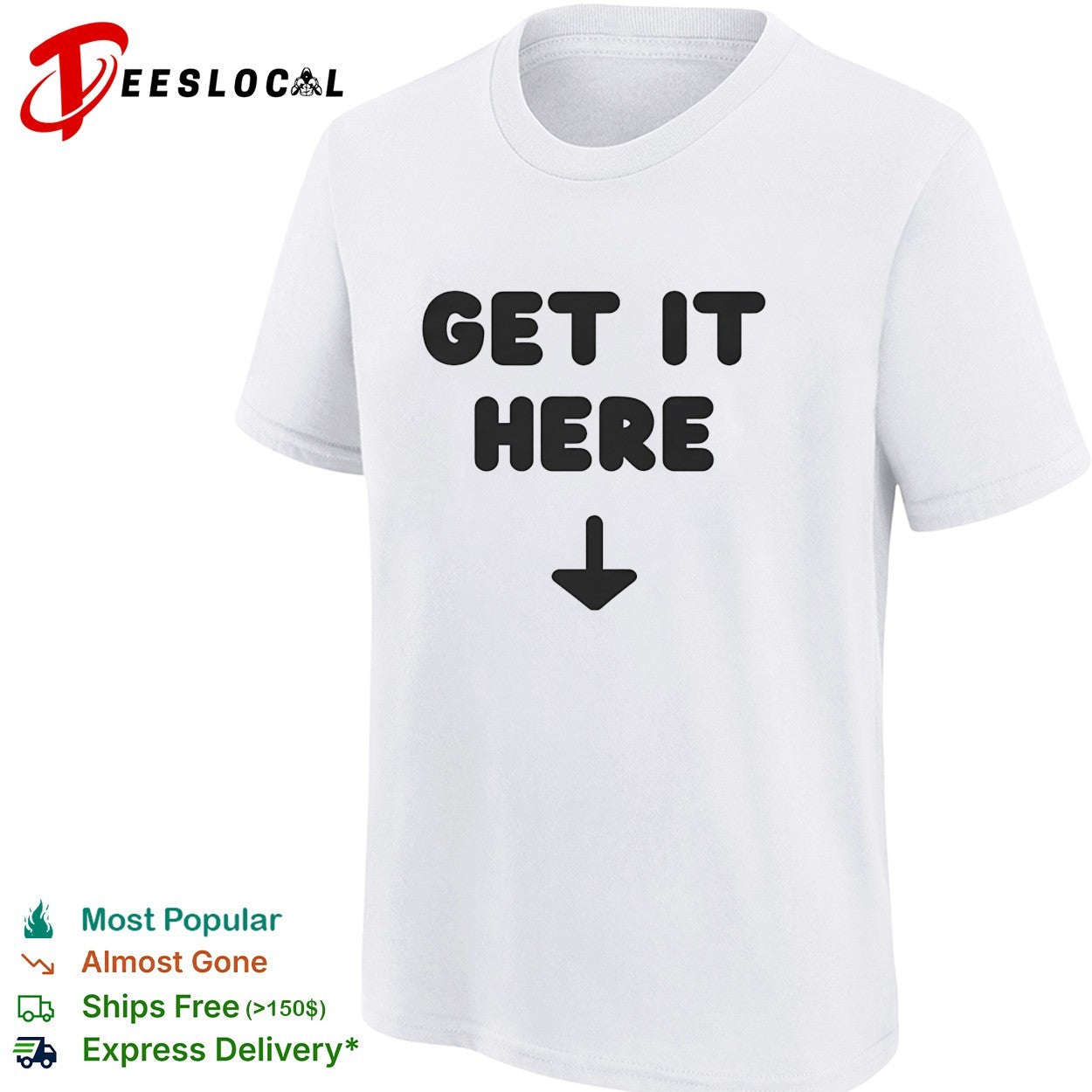 Get it here arrow down shirt