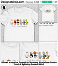Ghost Vampire Pumpkin Mummy Skeleton Goose Just A Spooky Goose Shirt