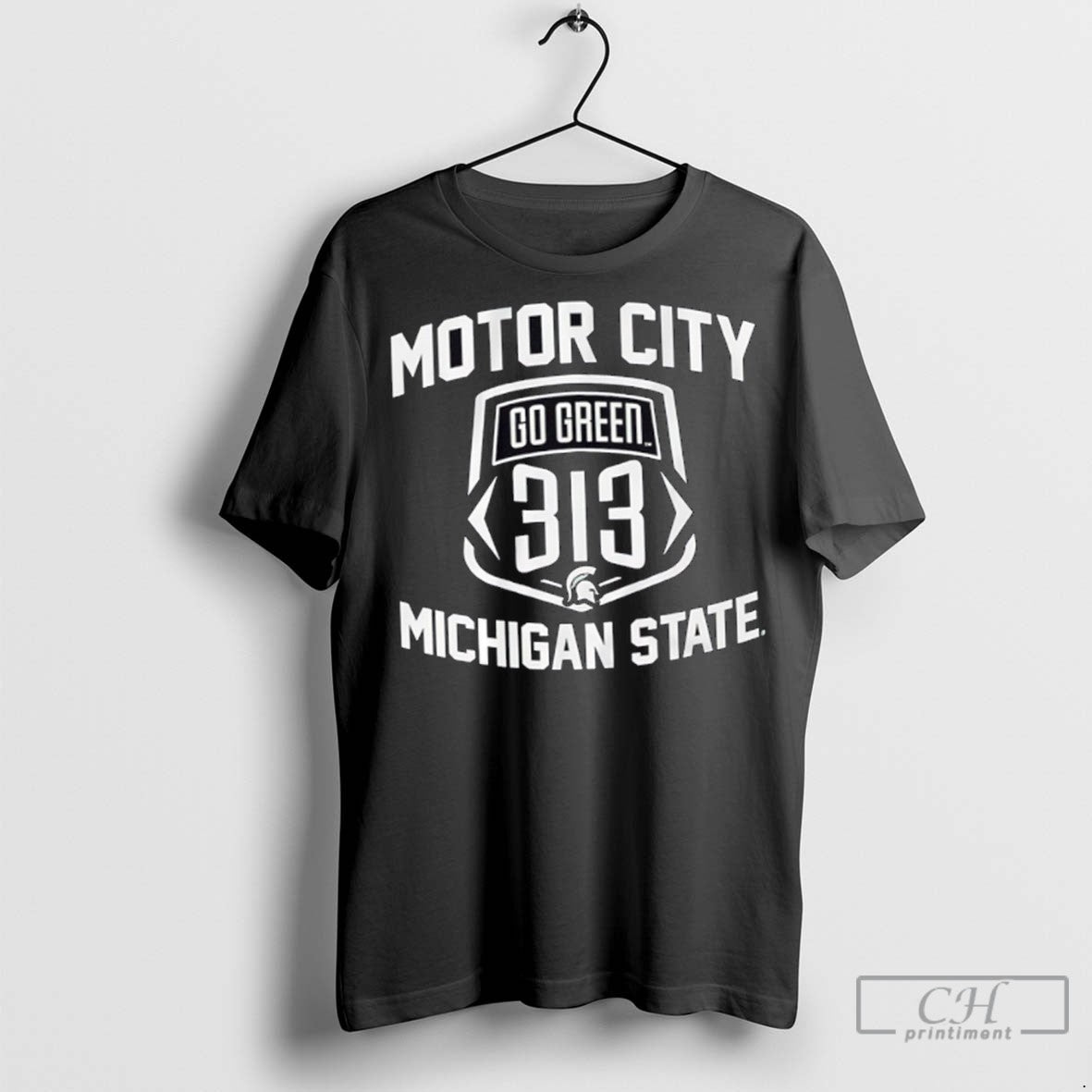Go Green 313 Michigan State Football T Shirt Jpg