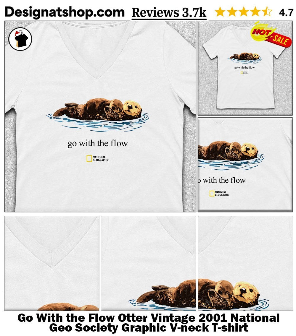 Go With the Flow Otter Vintage 2001 National Geo Society Graphic shirt