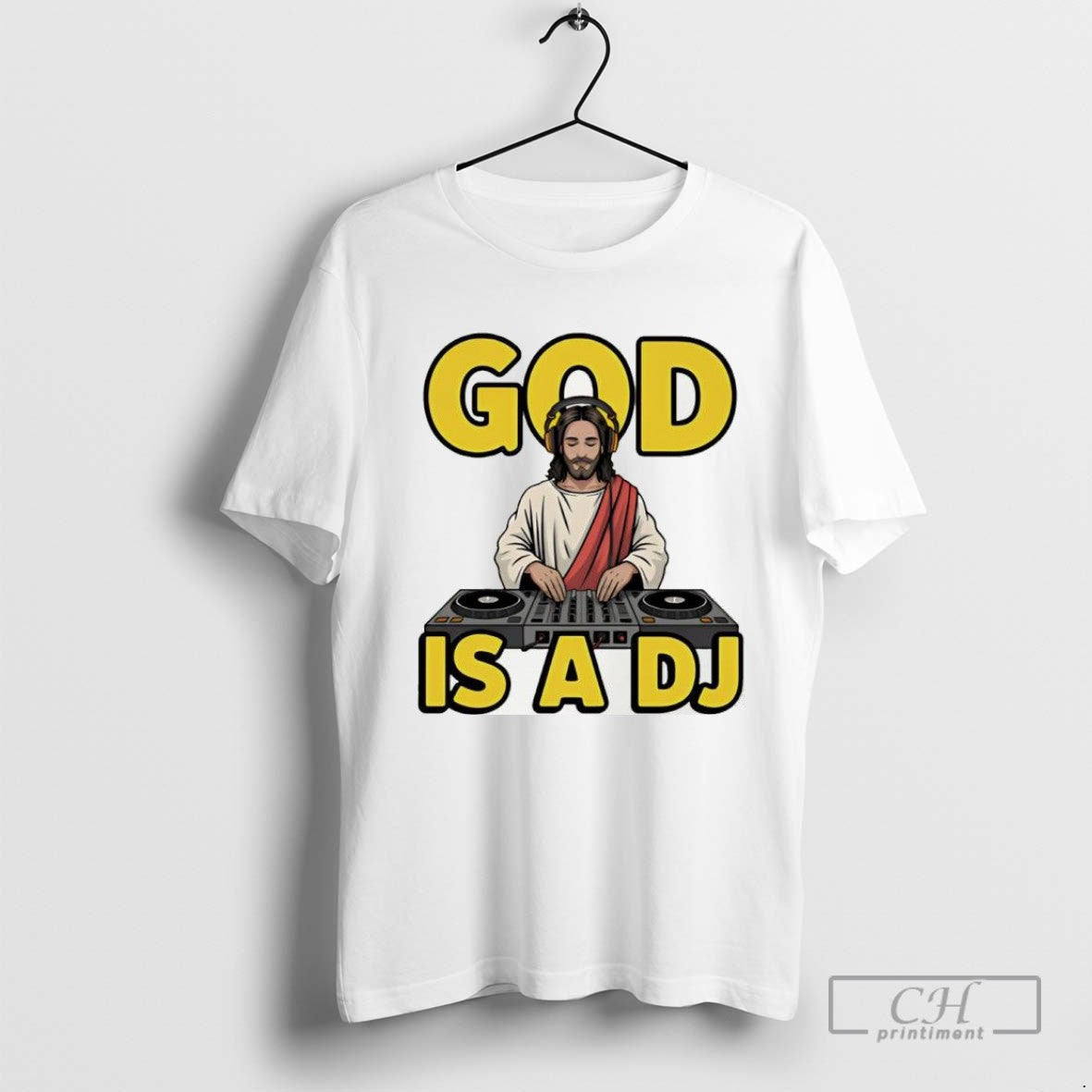 God Is A Dj Funny Graphic T Shirt Sweater