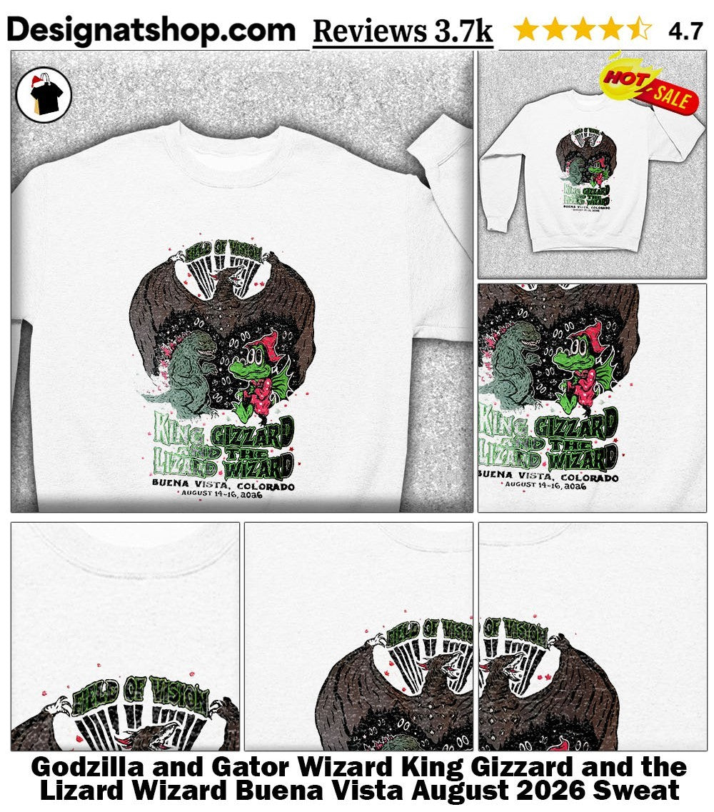 Godzilla and Gator Wizard King Gizzard and the Lizard Wizard Buena Vista August 2026 shirt