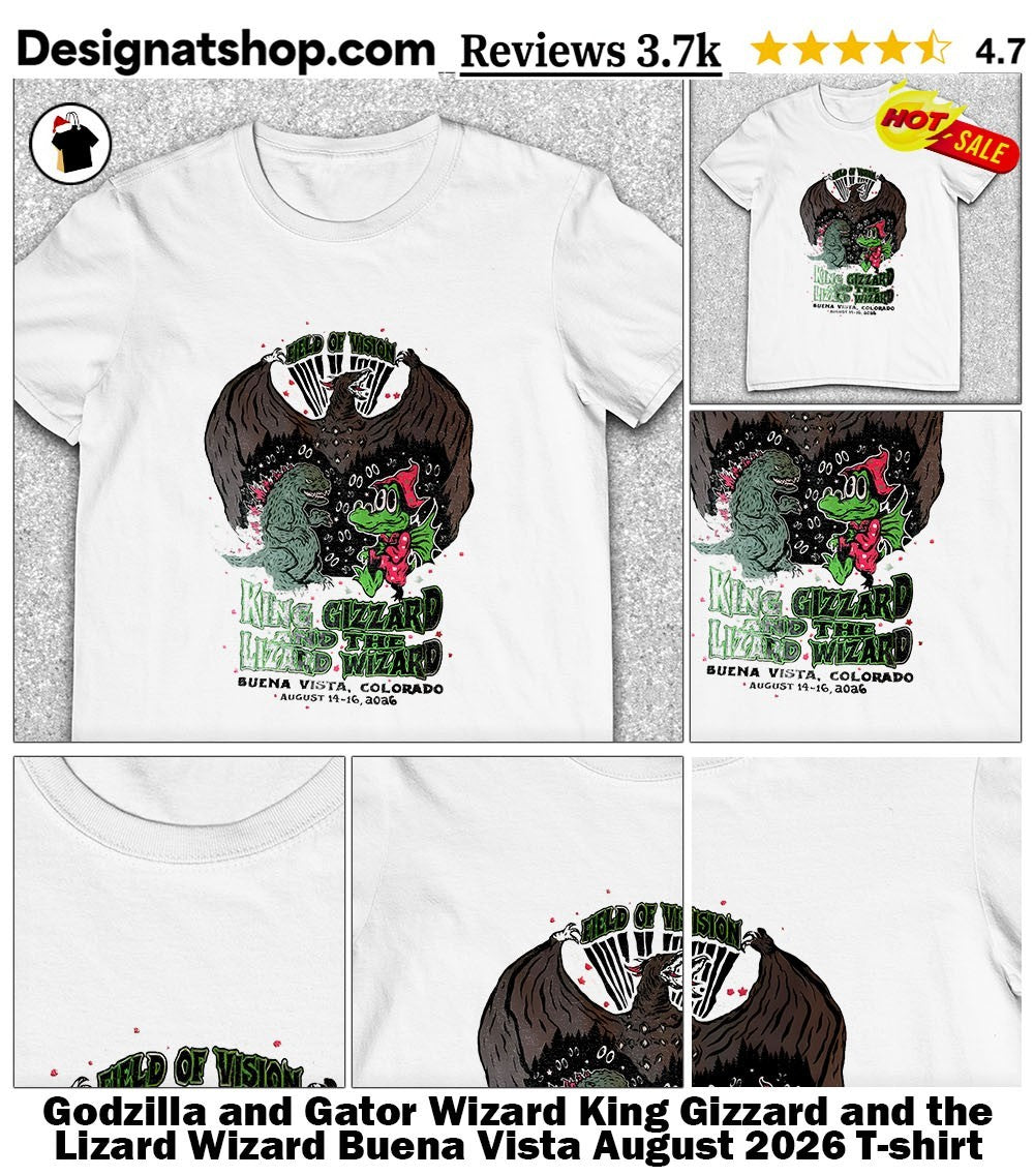 Godzilla and Gator Wizard King Gizzard and the Lizard Wizard Buena Vista August 2026 shirt