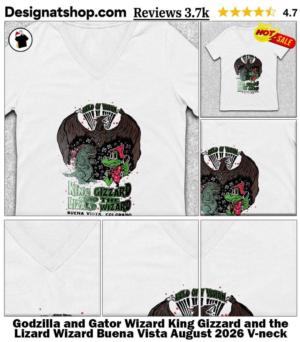 Godzilla and Gator Wizard King Gizzard and the Lizard Wizard Buena Vista August 2026 shirt