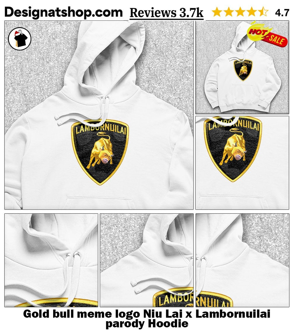 Gold bull meme logo Niu Lai x Lambornuilai parody shirt
