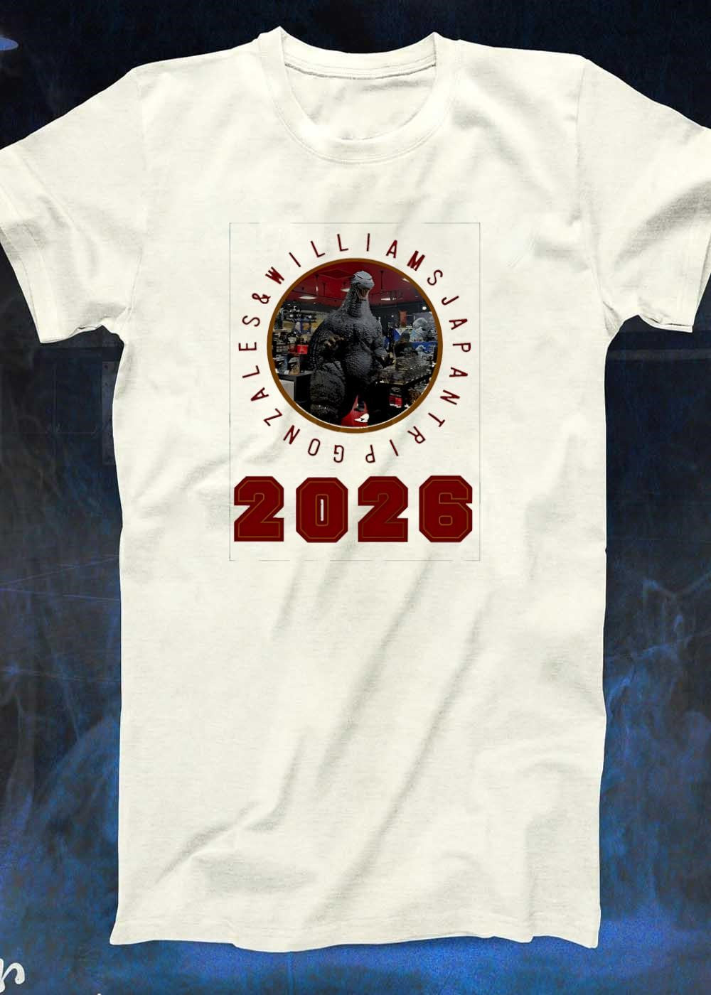 Gonzales & Williams Japan Trip 2026 Godzilla Graphic T-Shirt