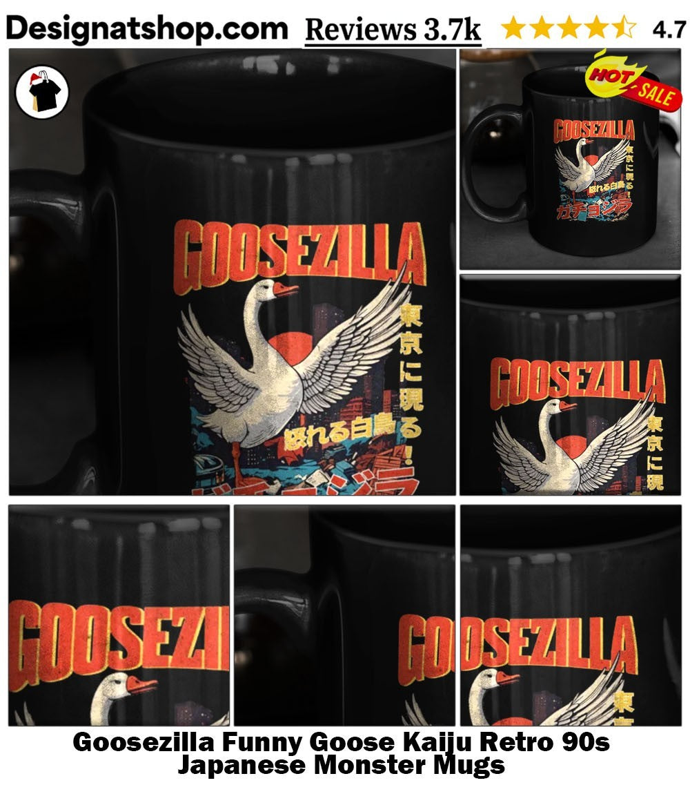 Goosezilla Funny Goose Kaiju Retro 90s Japanese Monster shirt
