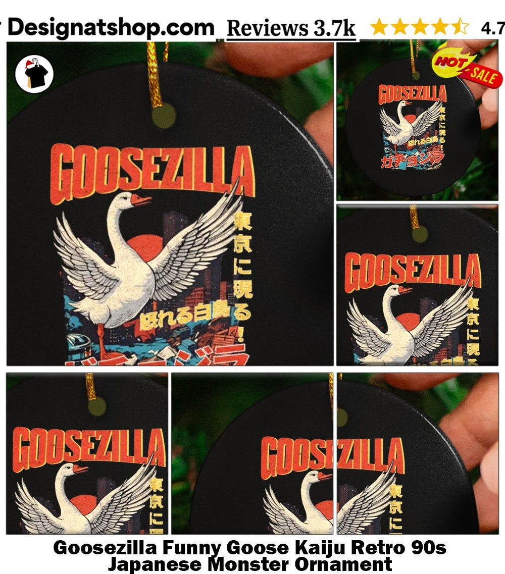 Goosezilla Funny Goose Kaiju Retro 90s Japanese Monster shirt