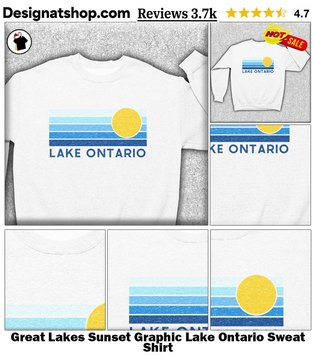 Great Lakes Sunset Graphic Lake Ontario shirt