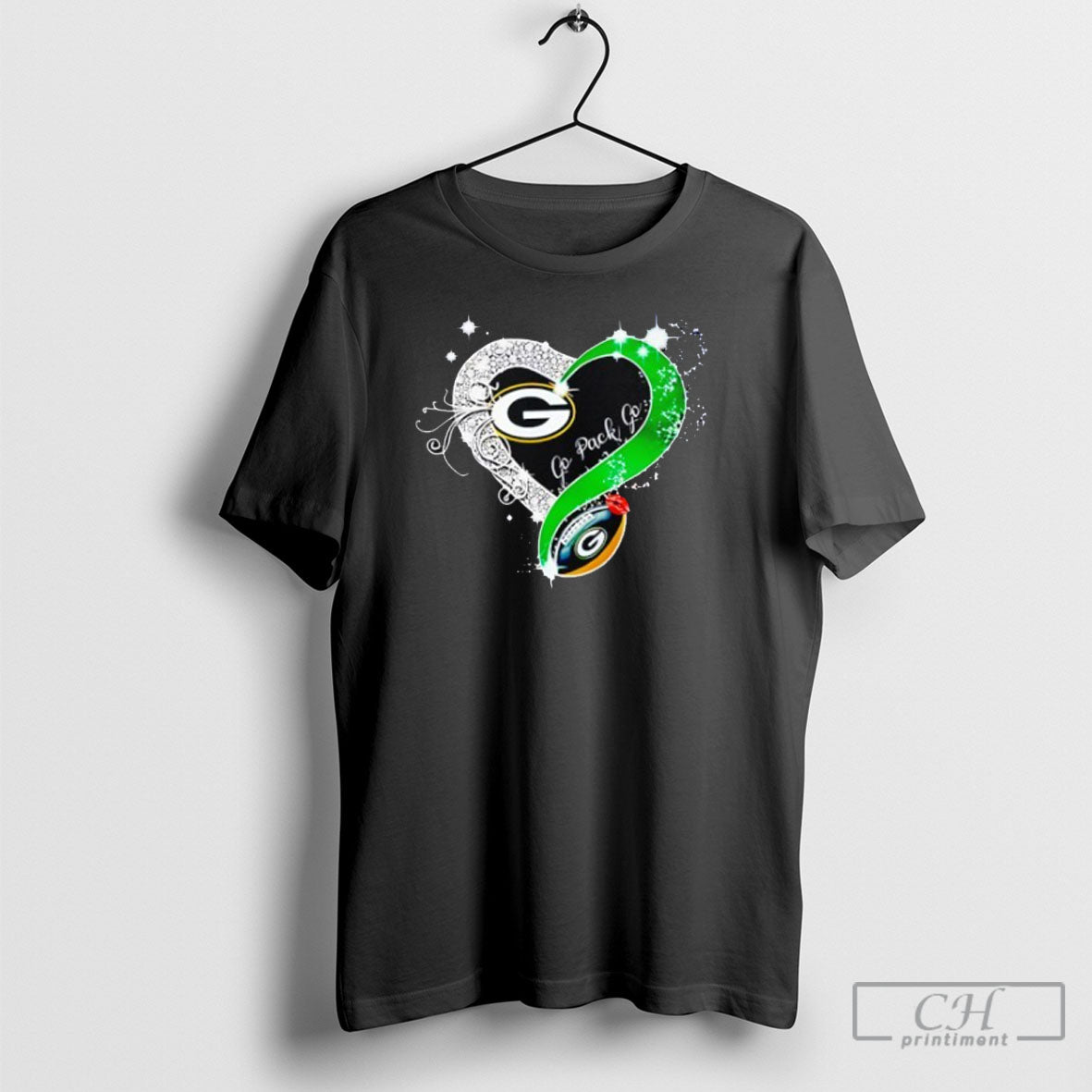 Green Bay Packers Go Pack Go Diamond Heart 2025