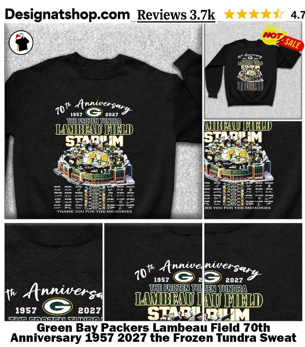 Green Bay Packers Lambeau Field 70th Anniversary 1957 2027 the Frozen Tundra shirt