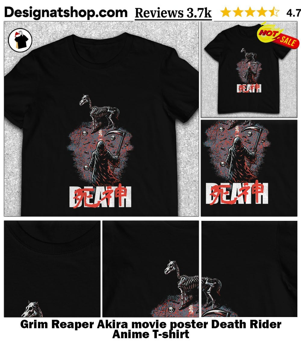 Grim Reaper Akira movie poster Death Rider Anime shirt