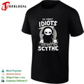 Grim Reaper so many idiots and only one scythe cartoon skeleton shirt