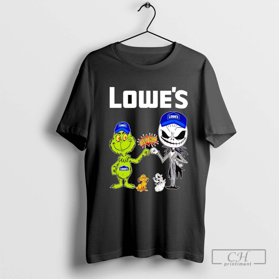 Grinch And Jack Skellington Fist Bump Lowes Halloween