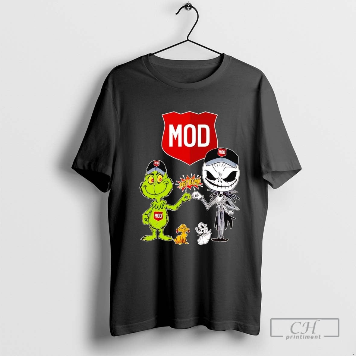 Grinch And Jack Skellington Fist Bump Mod Halloween