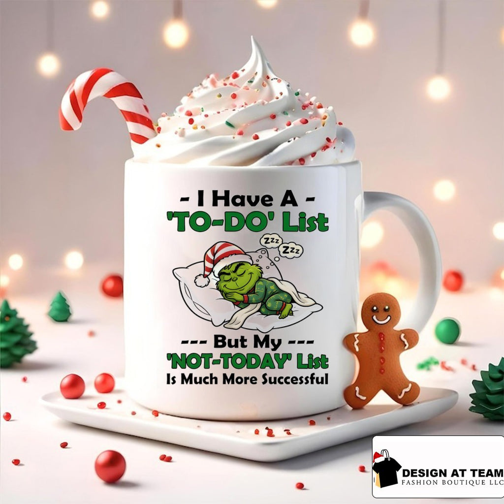 Grinch pajamas sleepy character I have a to do list but my not to day list Christmas shirt