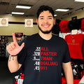 Gun all faster than than dialing 911 shirt