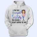 The Rules Sister Brother - Family Sibling Gift - Personalized Custom Hoodie