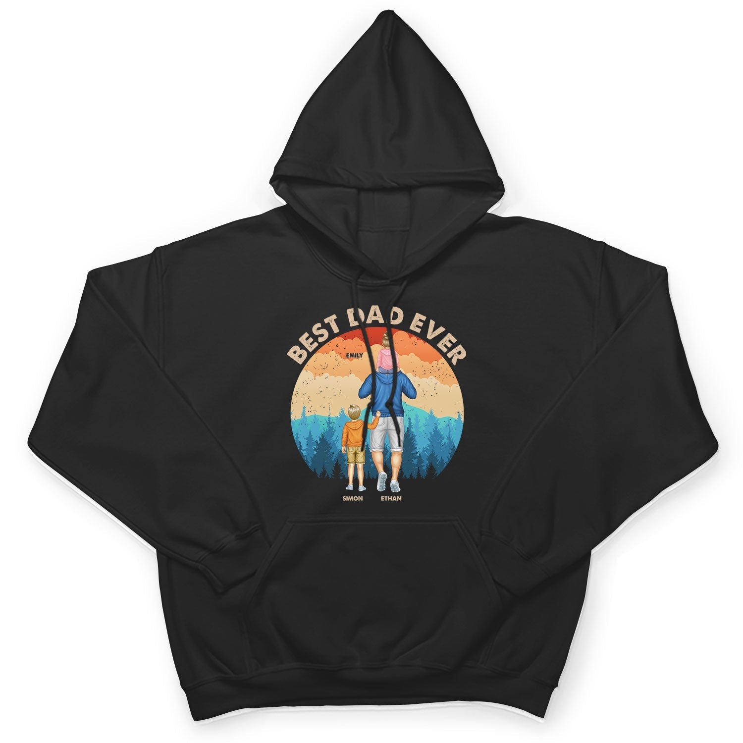 Best Dad Ever Backside - Personalized T Shirt