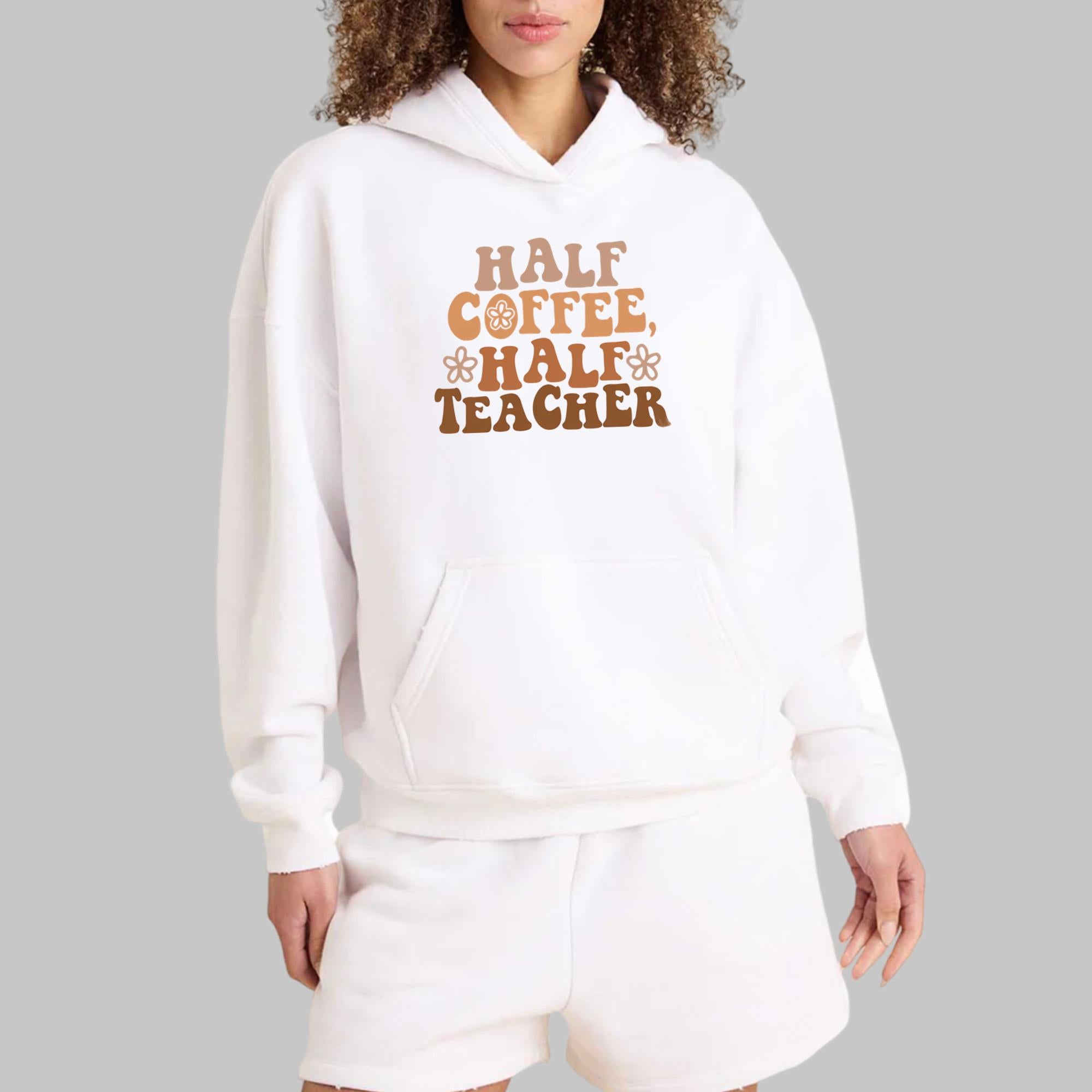 Half Coffee Half Teacher Shirt