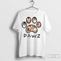 Halloween And Autumn Ghosts Pawz Ladies T Shirt Jpg
