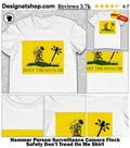 Hammer Person Surveillance Camera Flock Safety Don’t Tread On Me Shirt
