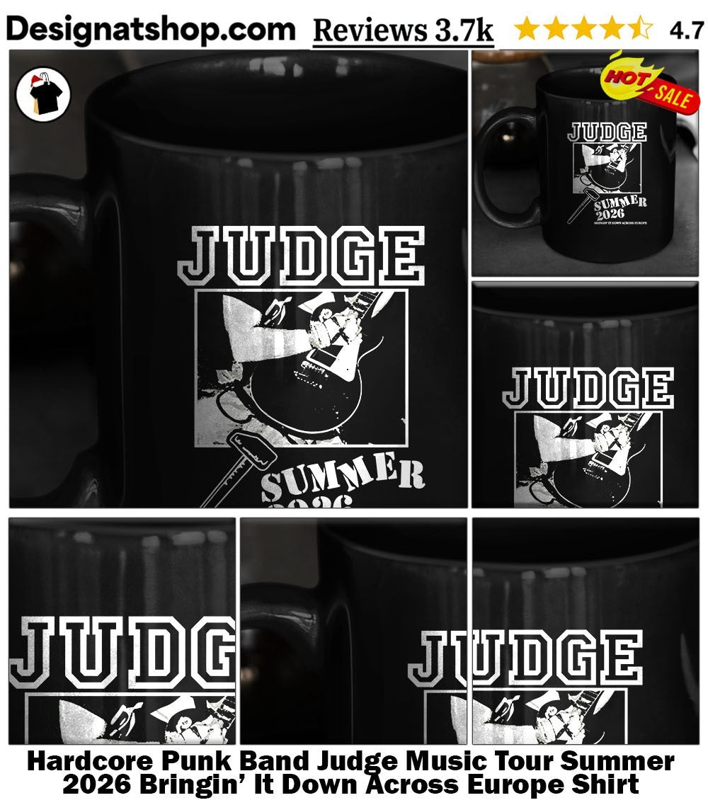 Hardcore Punk Band Judge Music Tour Summer 2026 Bringin’ It Down Across Europe Shirt