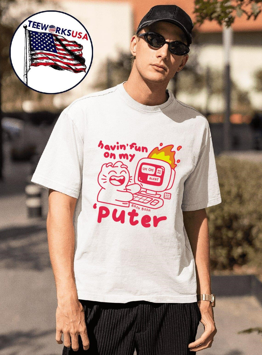 Having Fun on my Puter Shirt