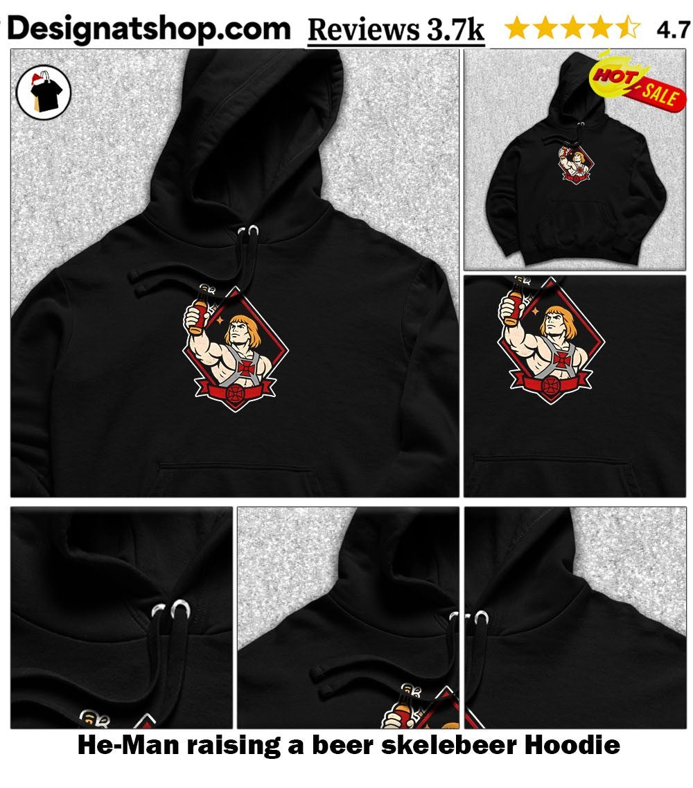He-Man raising a beer skelebeer shirt