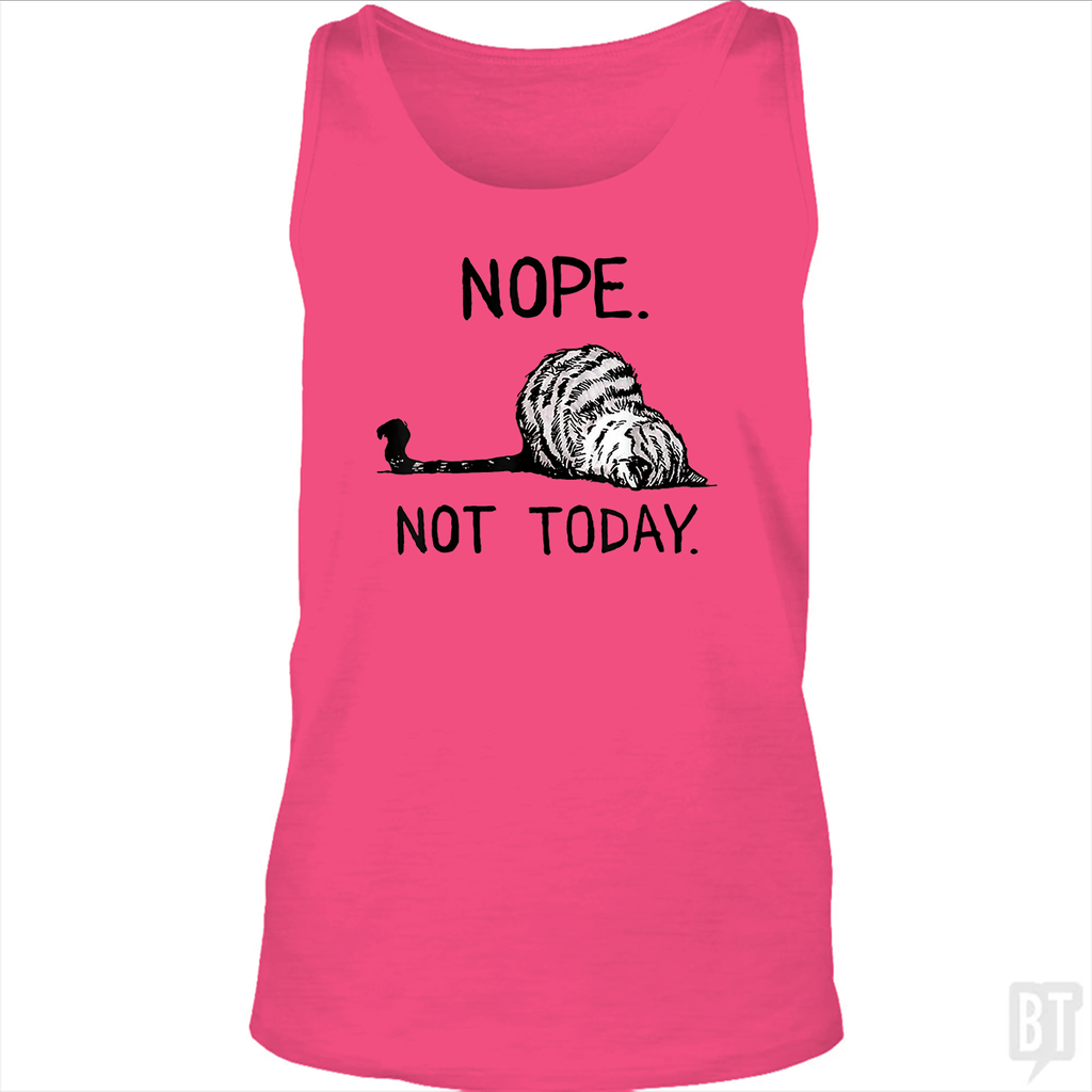 Nope Not Today Cat Tank Top