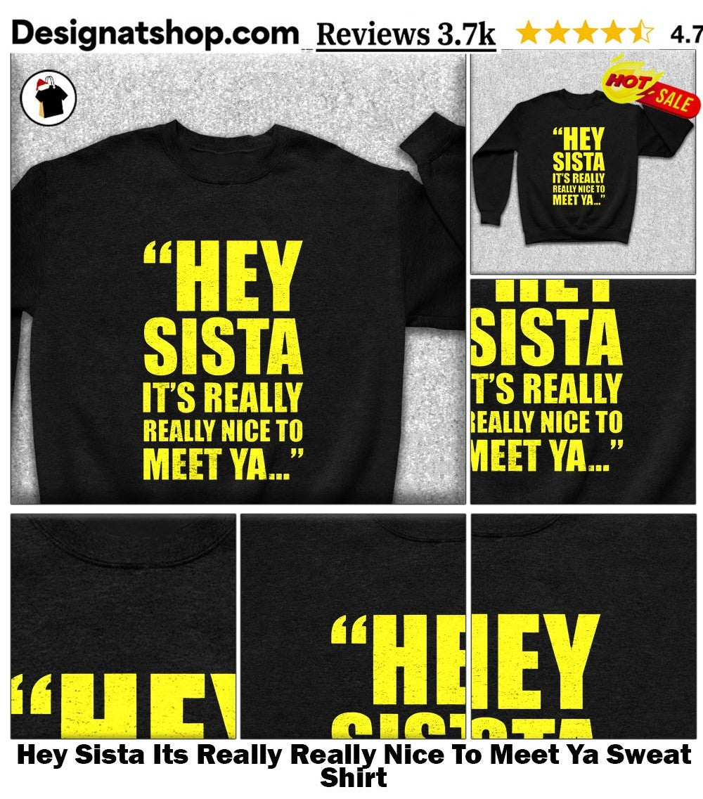 Hey Sista Its Really Really Nice To Meet Ya shirt
